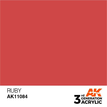 AK Interactive AK11084 Ruby Acrylic Paint 17ml (3rd Generation)